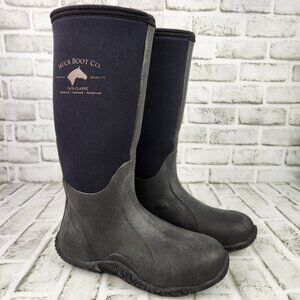 Muck Boot Co Tack Classic Hi-Cut Boots Women Sz 7/7.5 Black Equestrian Farm Work